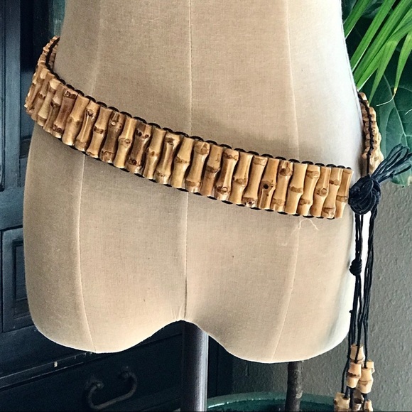 Bali vintage bamboo wrap beaded drop belt main image 7